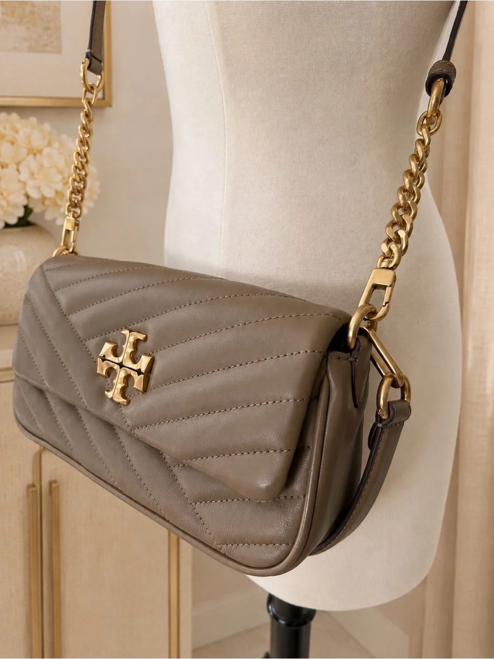 Tory Burch Kira Quilted Leather Shoulder/Crossbody Bag